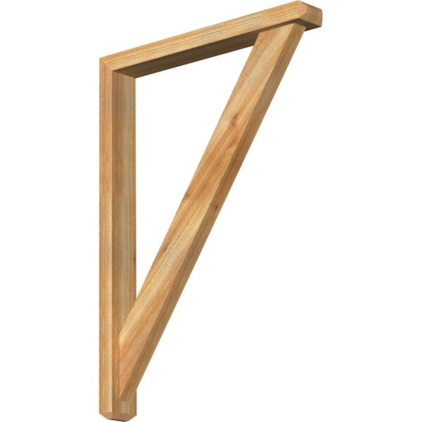 Ekena Millwork Traditional Craftsman Rough Sawn Bracket w/ Offset Brace, Western Red Cedar, 4"W x 30"D x 42"H BKT0402X30X42TRA04RWR - main